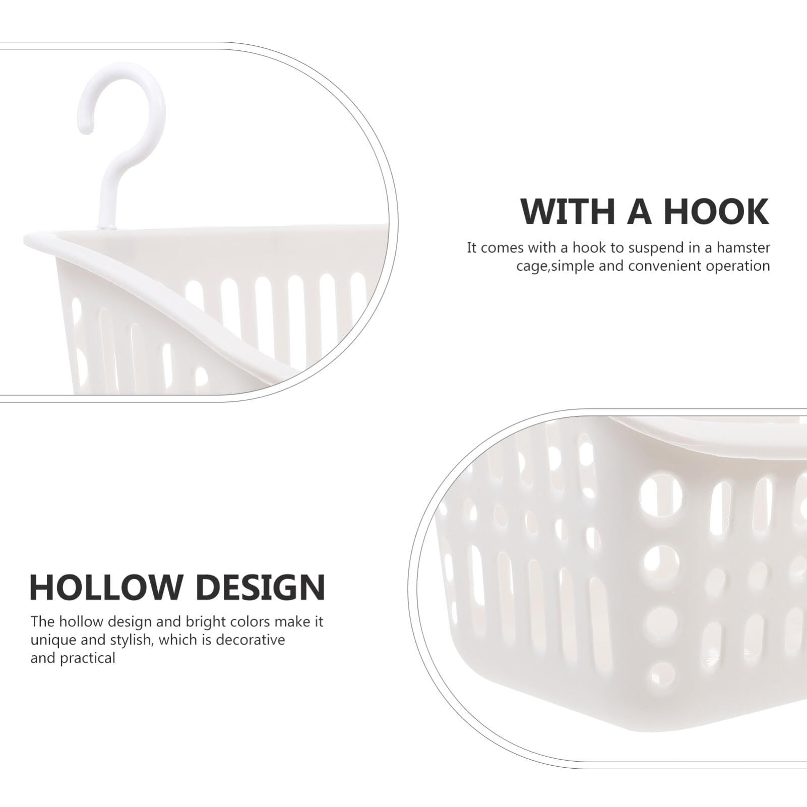 Plastic Hanging Shower Basket with Hook for Bathroom Kitchen Storage Holder, Connecting Organizer Storage Basket — image 2