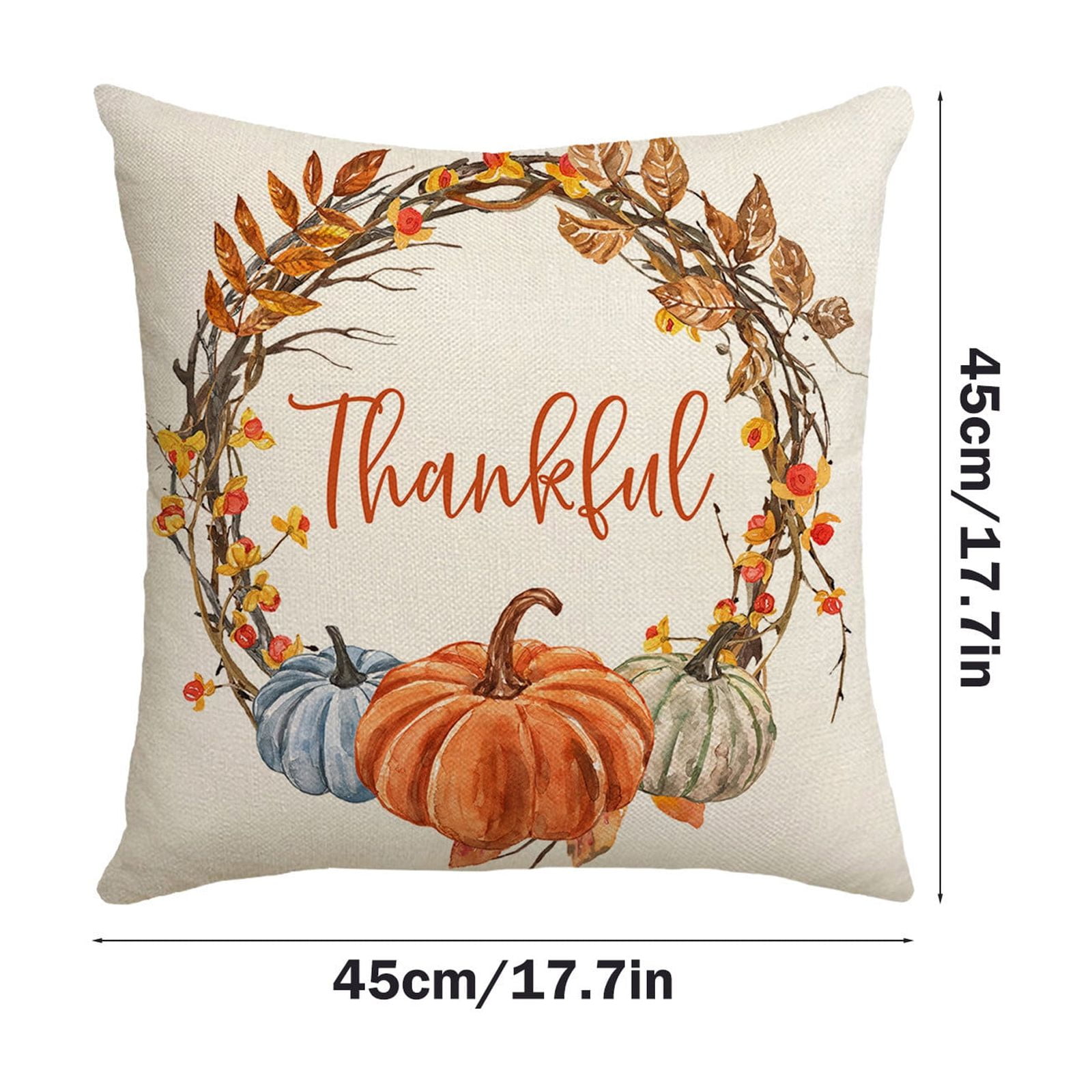 Fall Pillow Covers 18 x 18 inch Pumpkin Maple leaves Throw Pillow Covers Outdoor Autumn Thanksgiving Harvest Farmhouse Pillowcase Cushion Case for Home Sofa — image 3