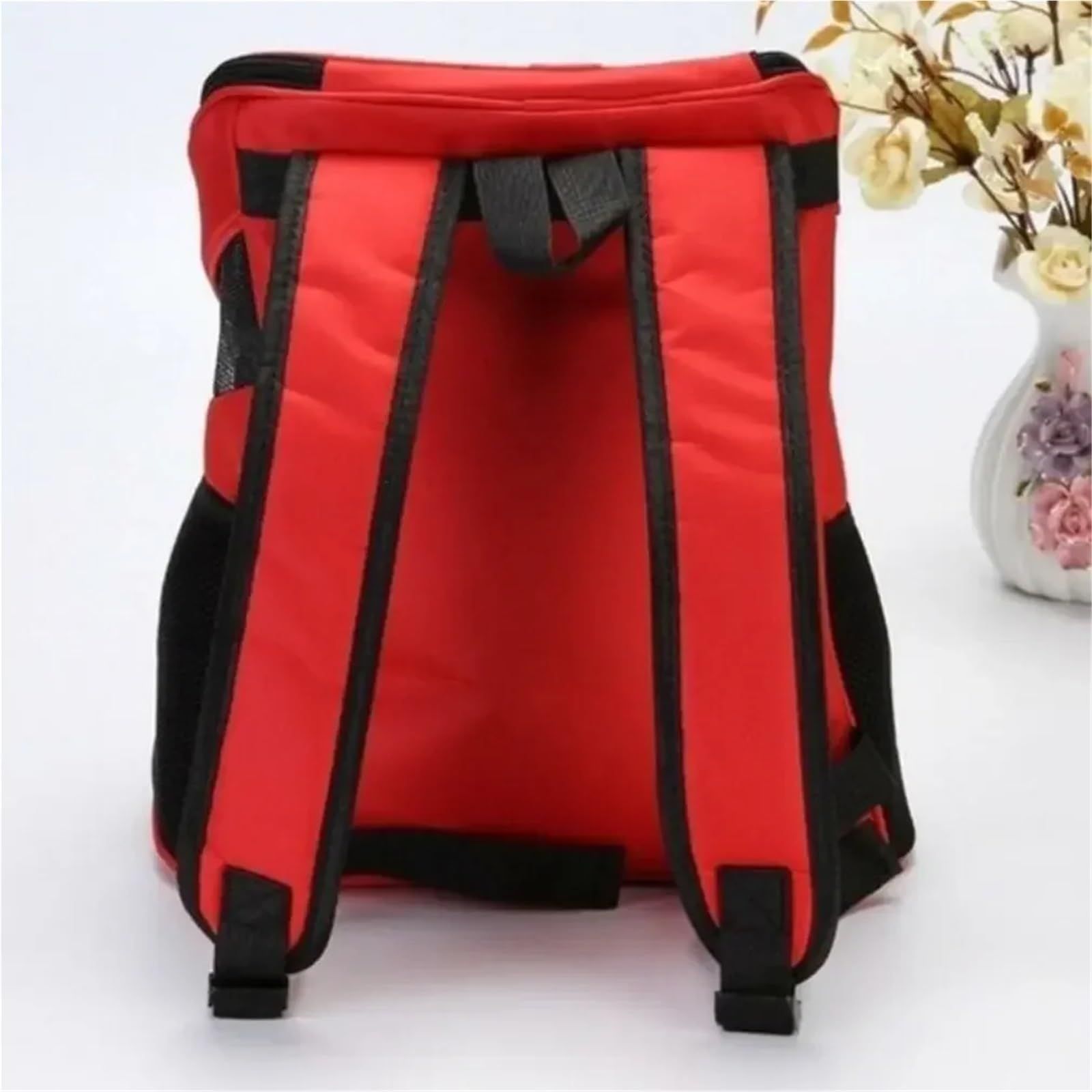 Small Dogs and Cat Backpack Carrier,Pet Backpack Carrier, Ventilated, Safety Strap, Buckle Support Designed for Hiking Travel Camping Outdoor, Red โ image 3