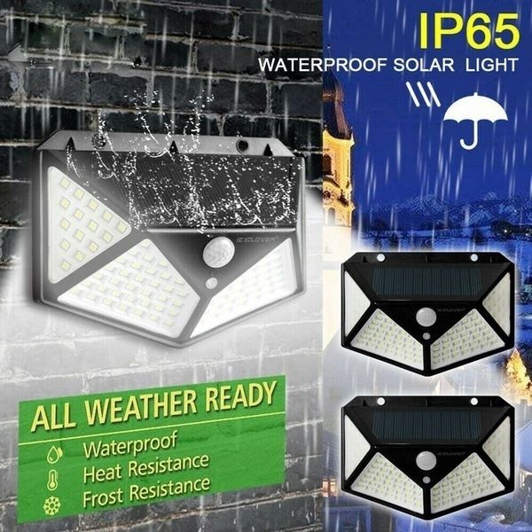 Solar Lights Outdoor 100 LED Solar Security Lights Wireless IP65 Waterproof Motion Sensor Lights Wall Lights Outdoor Lights — image 5