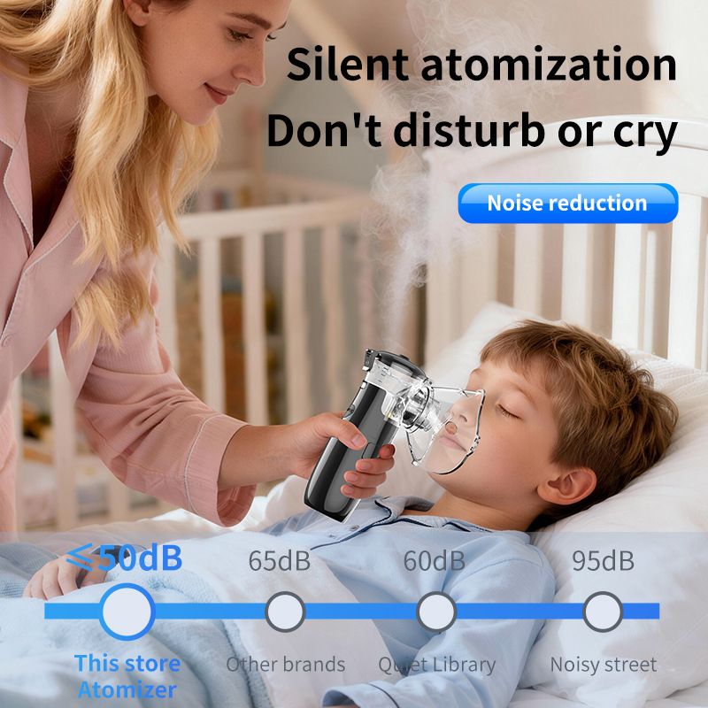 Handheld Mesh Nebulizer, Three Modes Suitable for the Whole Family, 5-Micron Fine Mist Reaches the Respiratory Tract, Type-C Charging, Portable and Quiet – A — image 4