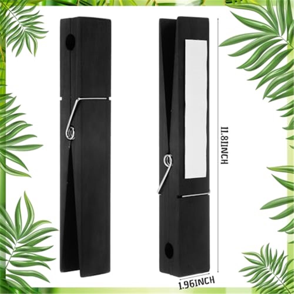 2 Pcs 12 Inch Jumbo Wooden Clothespins Large Clothespin Towel Holder Giant Wooden Clothes Pins Large Clothes Clips with Spring for DIY Craft Winter Farmhouse — image 3