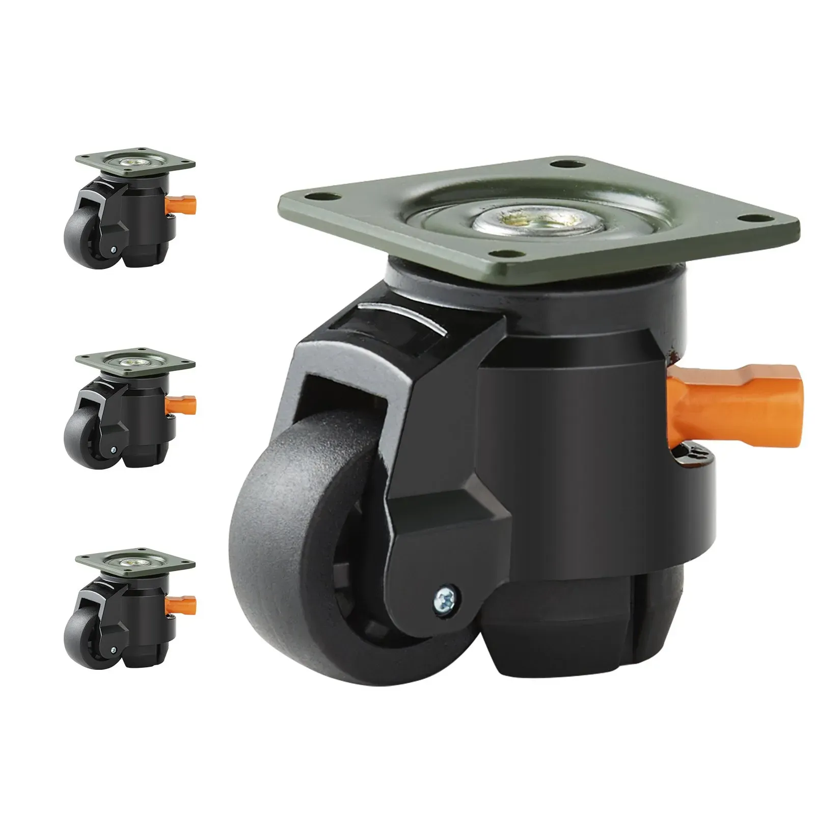 Leveling Casters, Set of 4, 500 kg Total Load Capacity, 50.8 mm, 360 Degree Swivel Caster Wheels, Machine โ image 5
