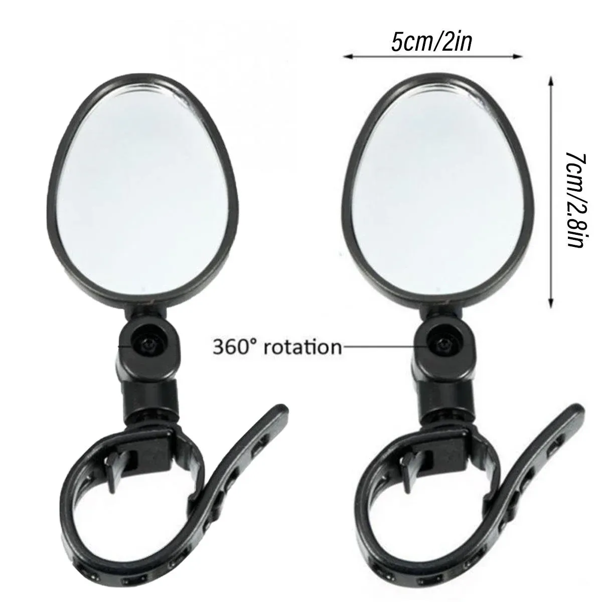 2pcs Bike Rear View Mirrors Adjustable Mountain Bike Handlebar Mirrors Cycling — image 3
