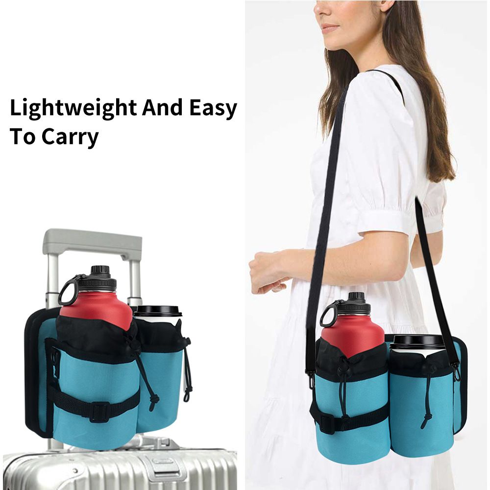 Luggage Travel Cup Holder Attachment. Hands-Free Drink Carrier for Coffee Mugs & Tumblers, Fits Suitcase & Roll-On Handles. Must-Pack Travel Accessory, Gift โ image 4