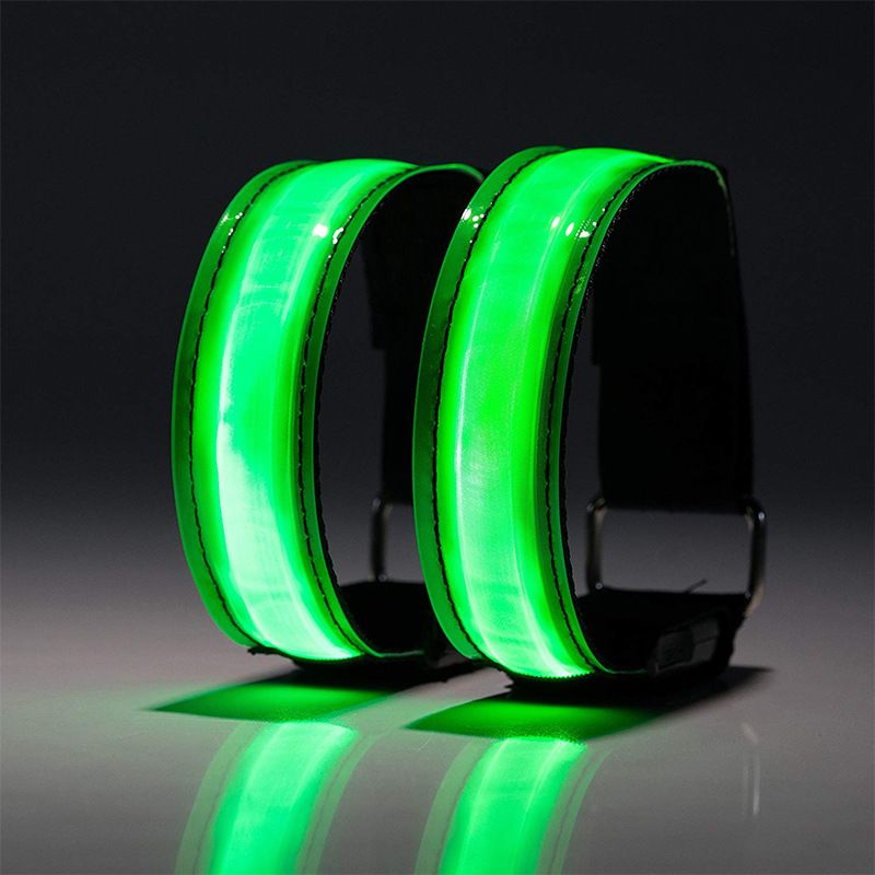 LED Armband, 4 Pack Reflective Strips Light Up Arm Bands, Safety Flashing Lights and Glow Bracelet, Hi Vis for Sports — image 2
