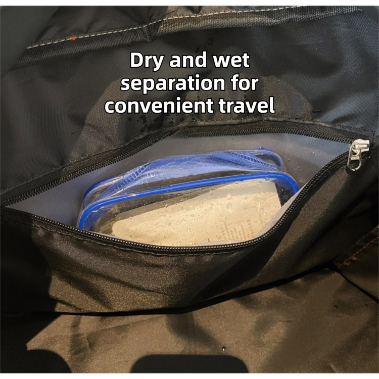 Blue Insulated Lunch Bag for Women Men - Portable Drawstring Tote Lunch Box Bag with Multi Pockets & Stainproof Lining for Work, School, Travel & Picnic — image 5