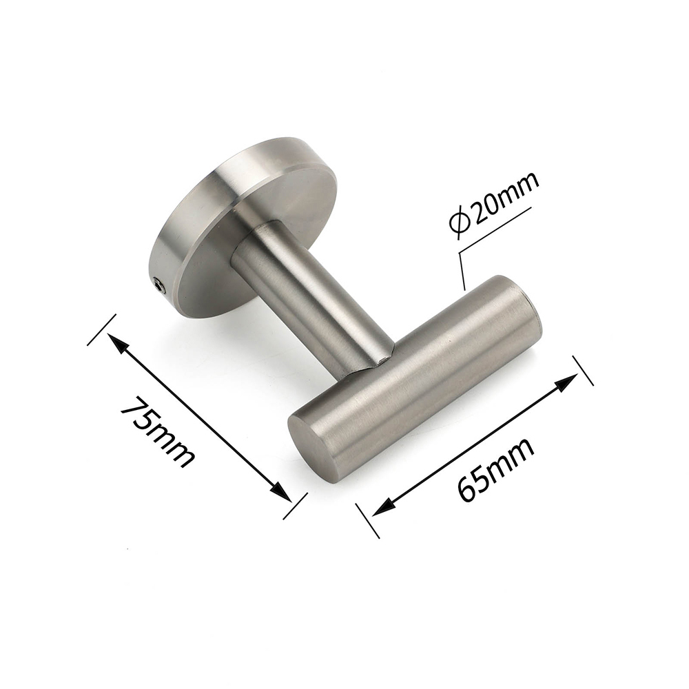 Brushed Nickel Robe Hook Hanger Organizer Bathroom Stainless Steel Accessory Kit — image 2