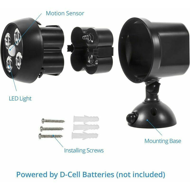 Waterproof Outdoor Light with Motion Detector Patio, Garden Hallway, LED Spotlight with Wireless Sensor Outdoor Security Light for Stairs — image 3