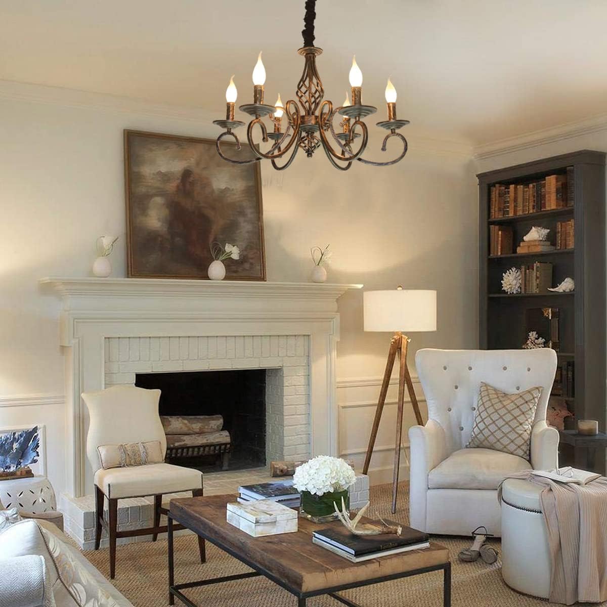 Rustic Chandeliers,6 -Light, French Country — image 4