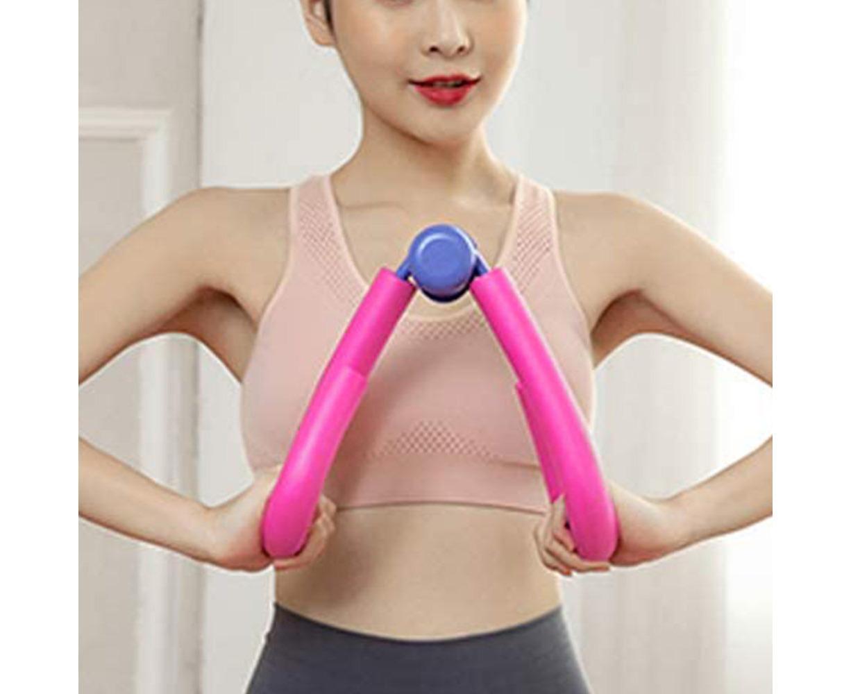 Thigh Master Trainer Exerciser, Thigh Trimmer Leg Exercise Thin Legs Training Device Weight Loss Home Gym Trainer Equipment for Women and Men - Pink — image 3