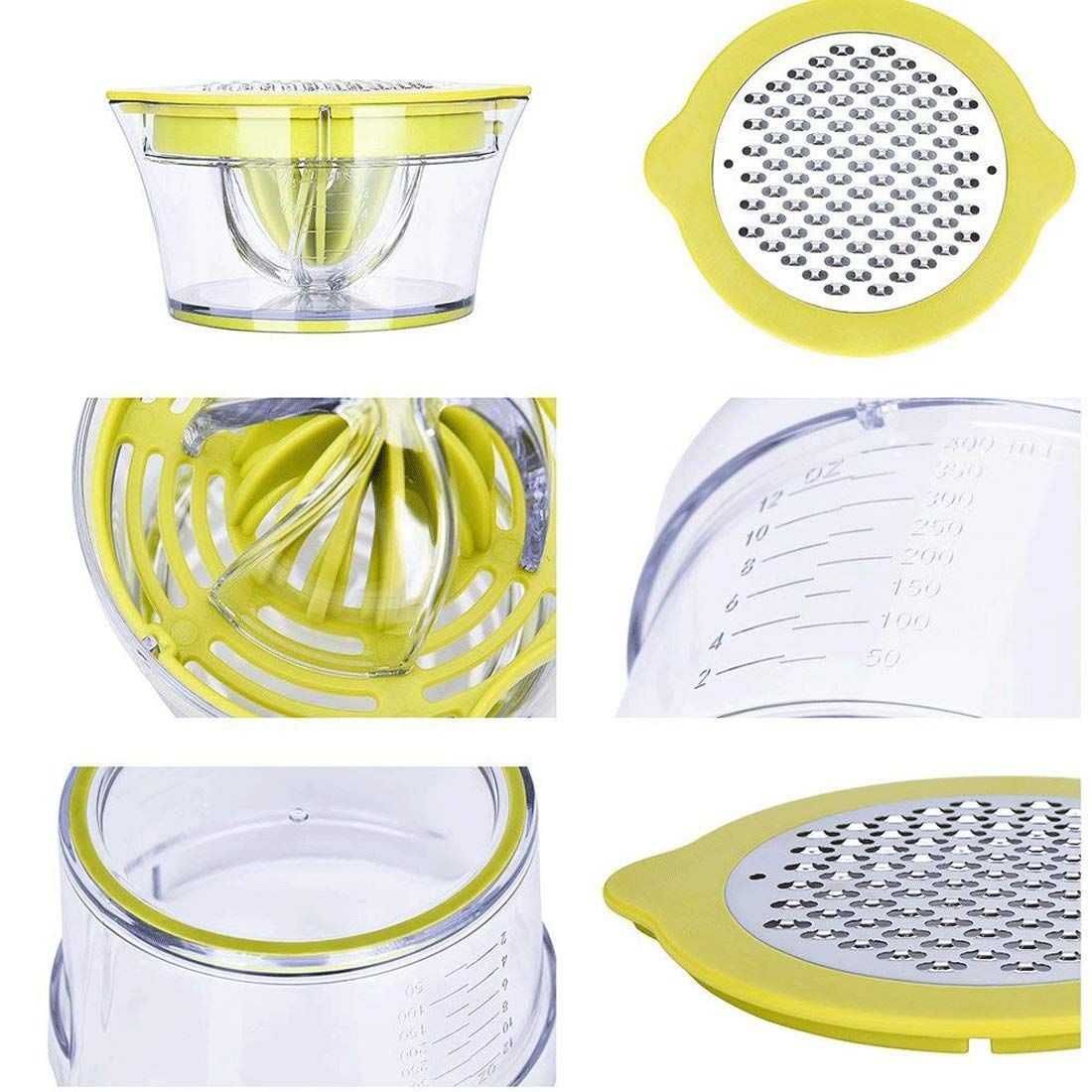 Citrus Lemon Orange Juicer Manual Hand Squeezer with Built-in Measuring Cup and Grater, Fresh pressing tool juice cup — image 2