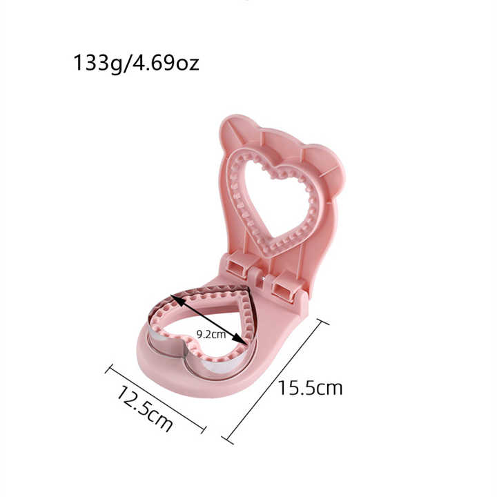3 Pcs Green Heart Sandwich Maker Sealer - DIY Toast Pocket Bread Cutter & Sealer Mold (PP + 304 Stainless Steel) โ image 5