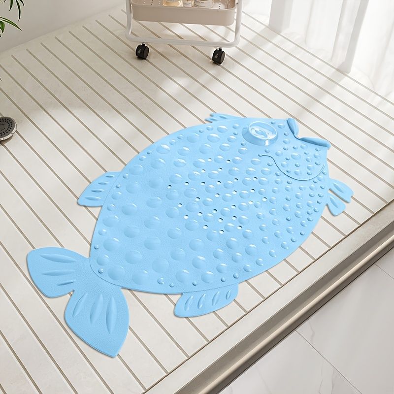 Bathroom Anti Slip Mat Shower Bathtub Non-Slip Mat Floor Mat Home Bathroom Floor Mat 1pc Blue
