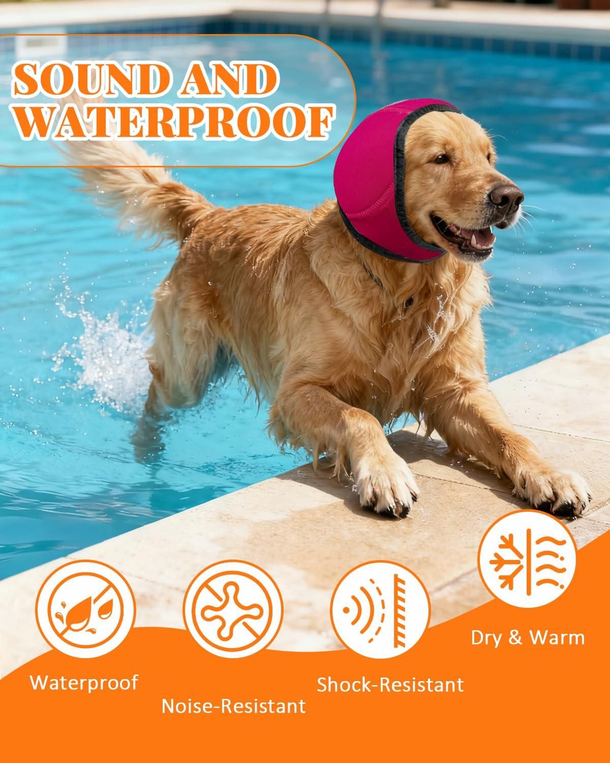 Dog Ear Cover Noise Protection Adjustable Grooming Hood Comfortable Pet Accessory - Dark Grey M โ image 4