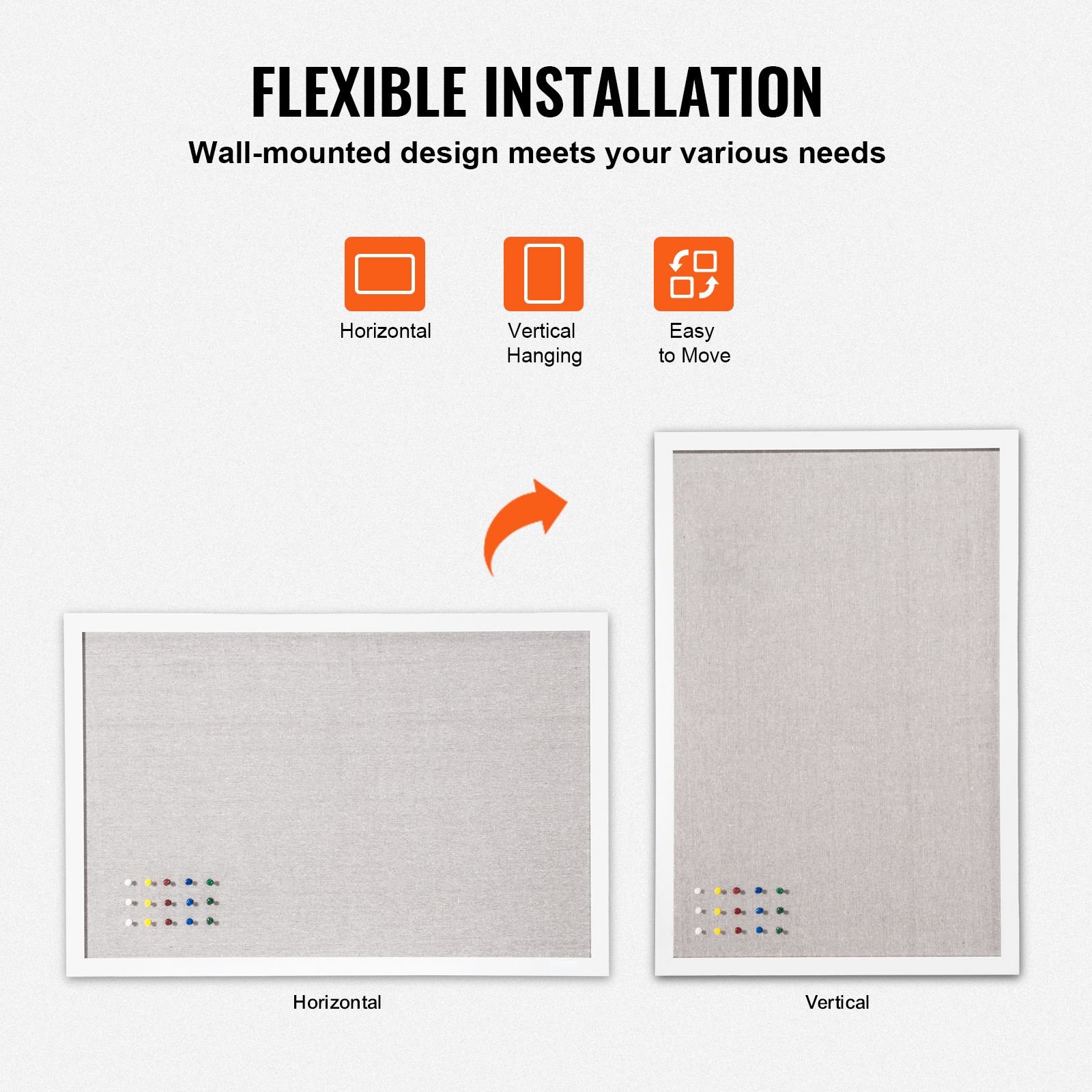 48"x36" White Cork Board with Linen Surface – Stylish Wall-Mounted Bulletin Board for Home, School, Office – Elegant & Functional Noticeboard — image 4