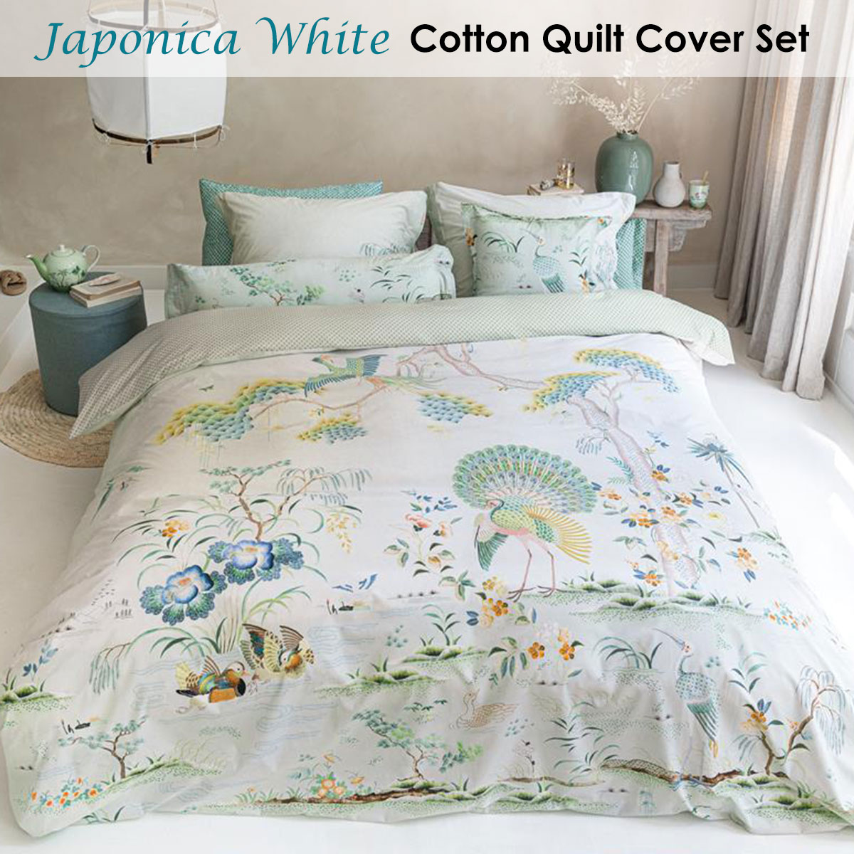 PIP Studio Japonica White Quilt Cover Set Queen โ image 2
