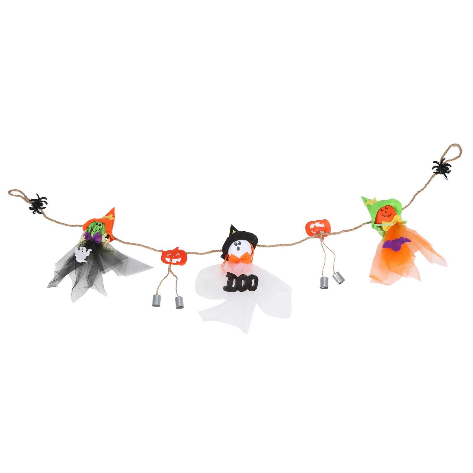 Pumpkin Witch Design Hanging Doll Halloween Pendant Ornament for Costume Party Bar DecorWith Jingle Bell — image 3