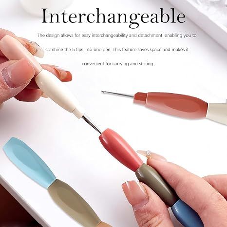 2026 New Nail Dotting Pen Set - 5 Interchangeable Stainless Steel Dottings Tools for Manicure Art, Rhinestone Picker, Lining, Painting, Sculpting, Salon and โ image 5