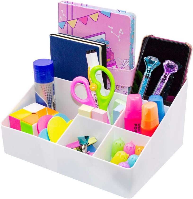 Apricot Cosmetic Storage Box with 6 Compartments - Skincare Organizer and Jewelry Holder — image 3