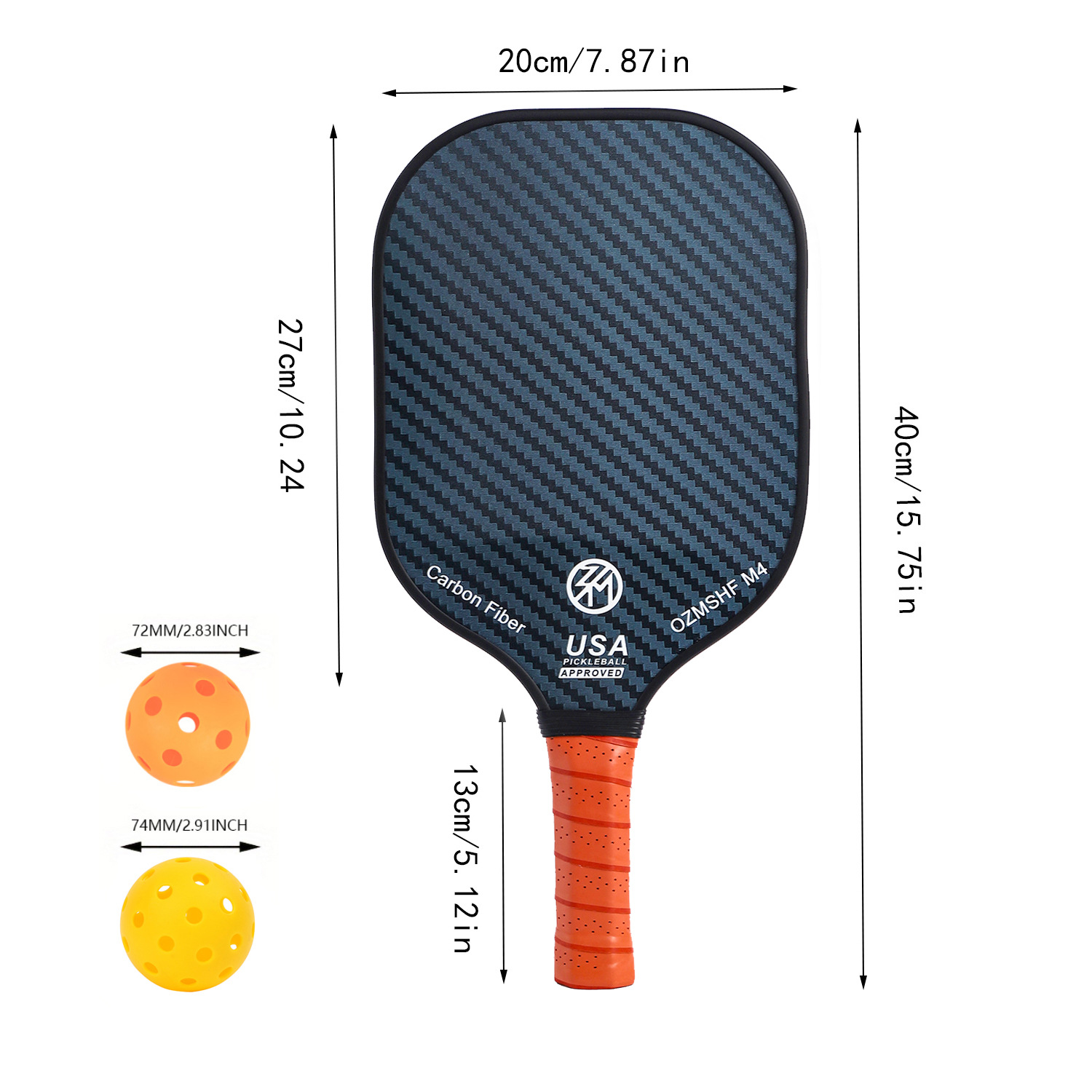 Professional Carbon Fiber Pickleball Paddle Set with Advanced Polymer Core - Includes Outdoor Balls & Portable Mesh Carry Bag(LT-603) — image 4