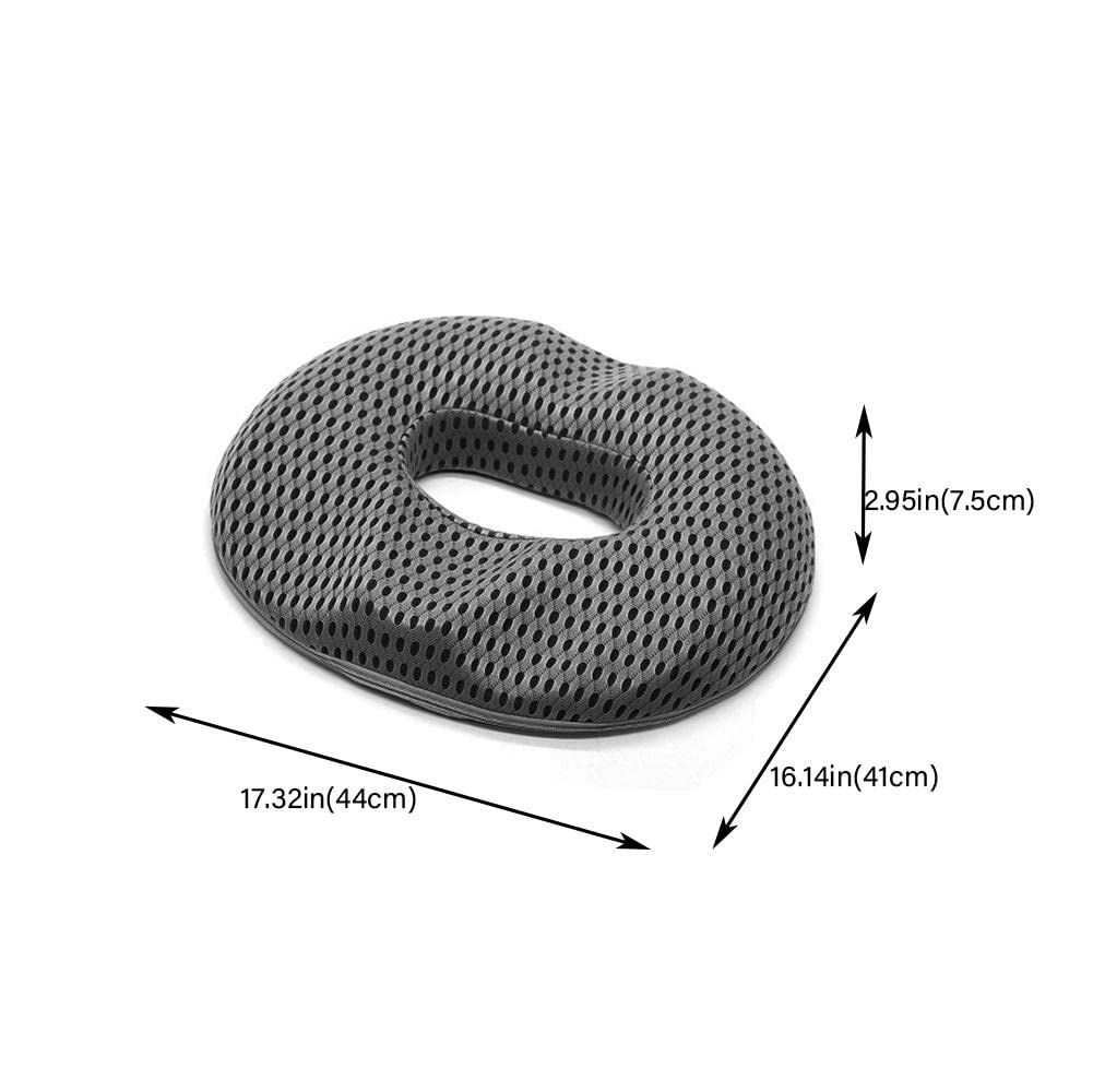 Office Chair Cushion,Car Seat Cushion,Memory Foam Chair Cushion, Cushions for Outdoor Furniture.-Grey- Hollow Design-Suitable â image 4