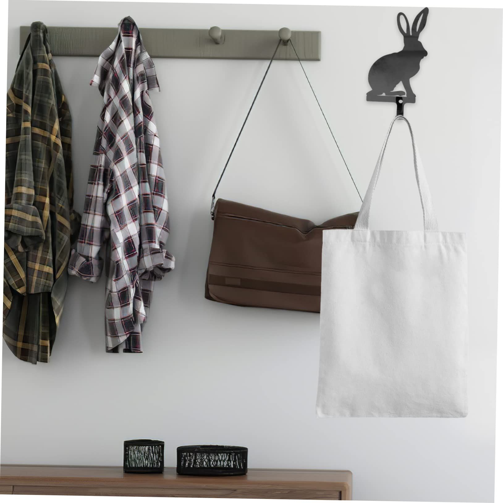 Rabbit Hook Storage Hooks Wall Mounted Clothes Hanger Towel Hooks Hat Holder Hook Coat Hanger Vintage Wall Hanger Bunny โ image 2