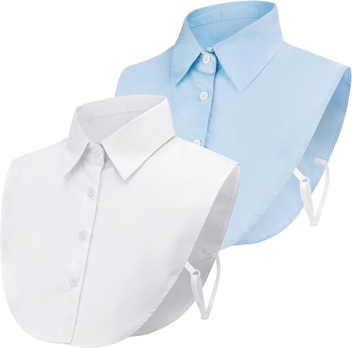 Set of 2 Women's Shirt Collars - Detachable Pointed Collar Basic - Collars for Women - Detachable Women's Collars to Wear Undergarments - Shirt Collar - Faux