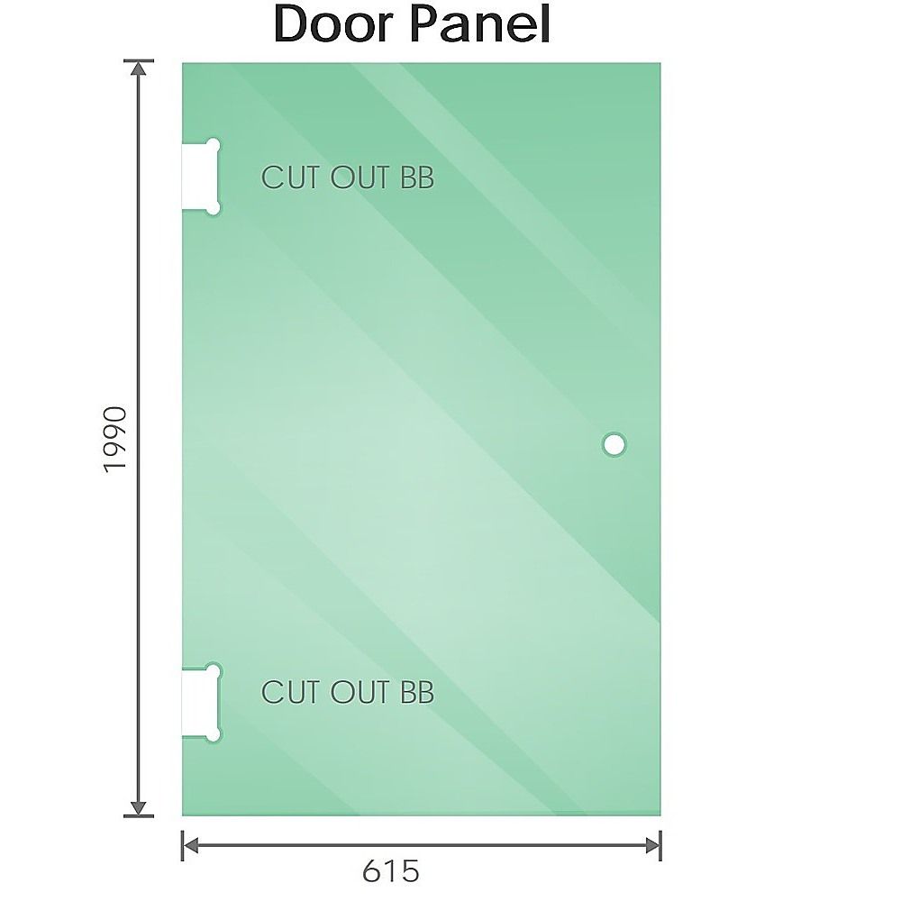 90cm Frameless Diamond Shower Screen – Nickel U-Brackets with Durable Brass Hinges — image 3