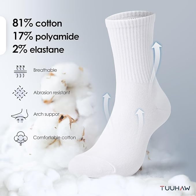 Sports Socks - 3 Pairs Set for Men and Women - Cotton Sports Socks - Suitable for Tennis and Running - Daily Use — image 2