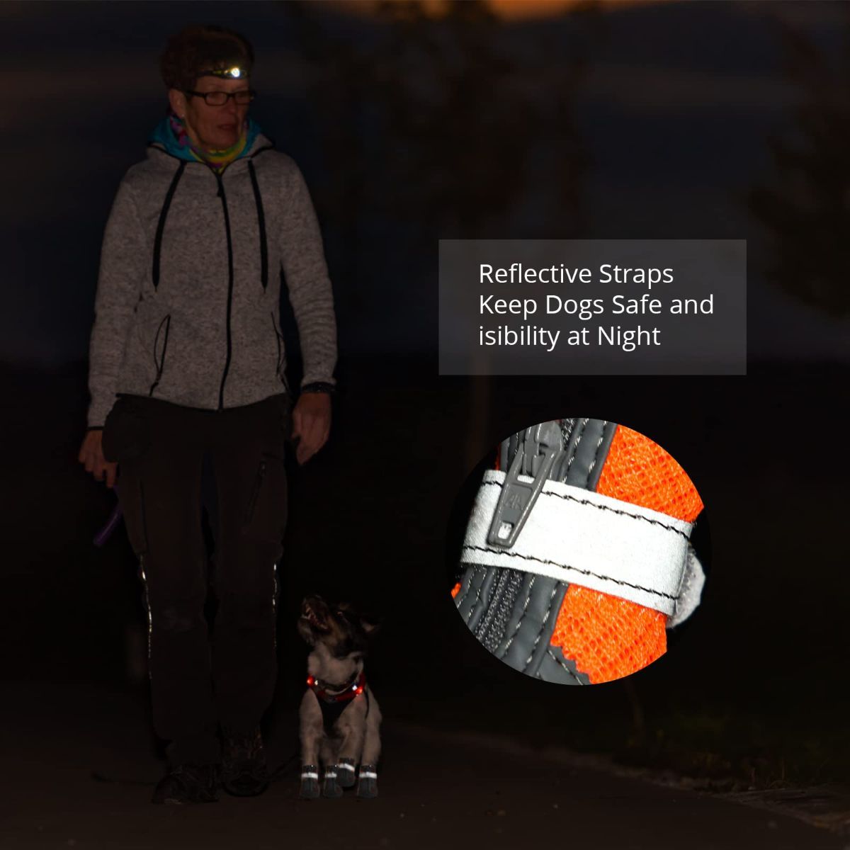 Dog Shoes for Small Medium Dogs Waterproof Puppy Dog Boots with Safety Reflective Dog Paw Protectors for Winter Hot Pavement Rainy Day with Anti Slip Rubber โ image 2