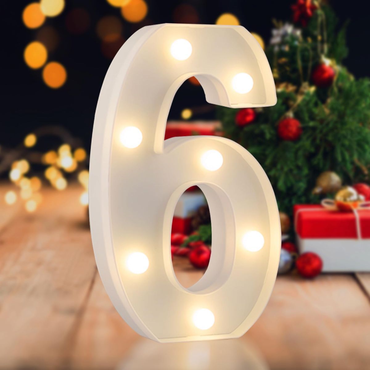 Sign Digit 8, warm white, 26 letters, 10 numbers, heart and & symbol; for birthday, party, home, bar, wedding decoration; DIY word combinations; wall โ image 4