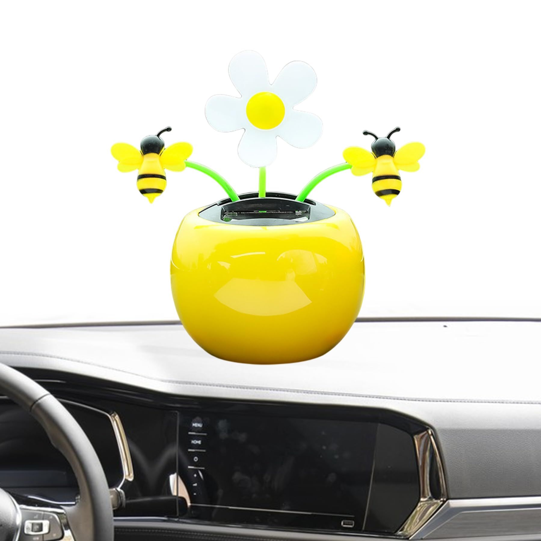 Apple Blossom Solar Dancing Flower Sunflower Toys,Car Swinging Dancing Toy Car Windowsill Decoration Honey Bee Swing Toys — image 4