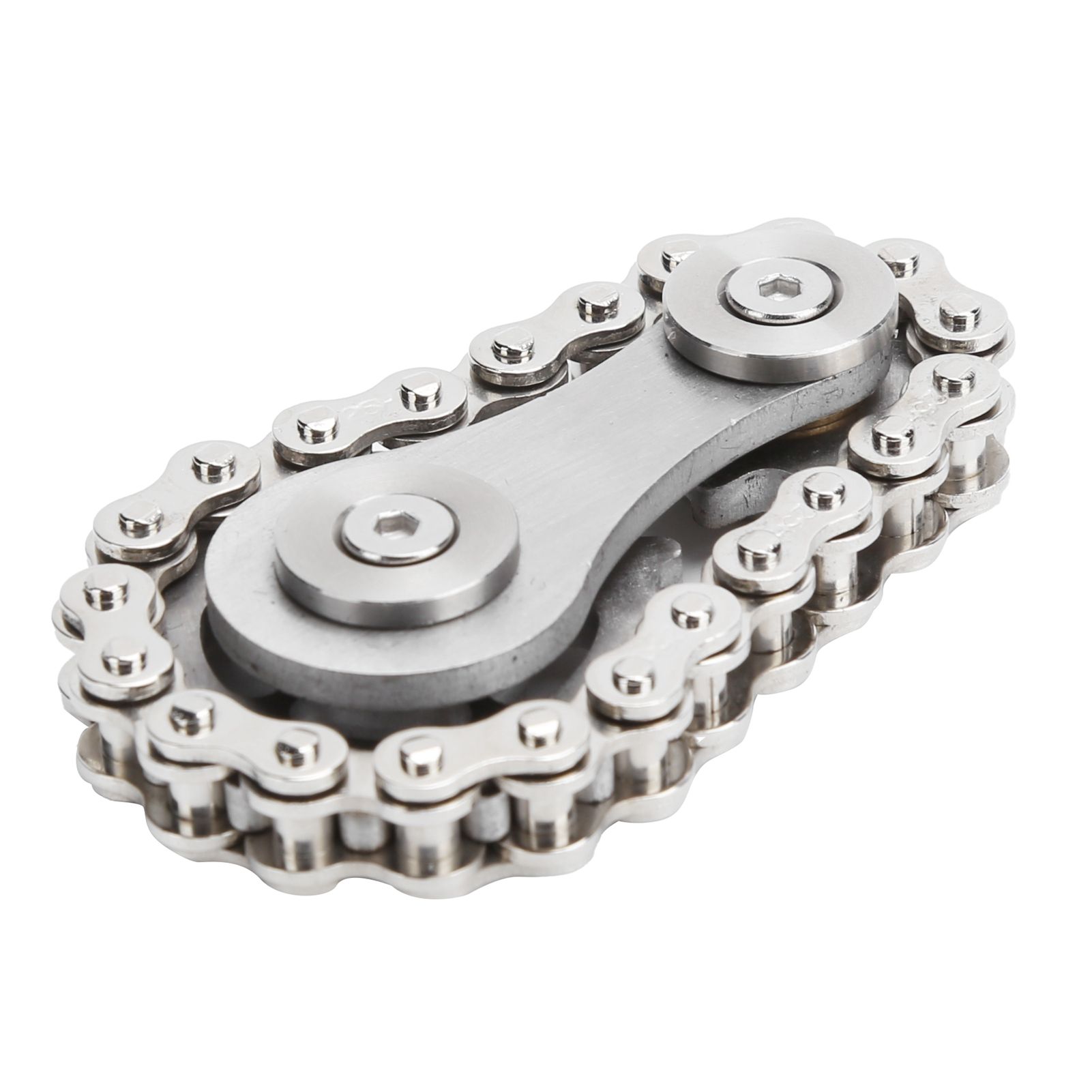 Sprocket Fingertip Gearwheel Rotating Sprocket Flywheel Toy Relieve Stress Decompression ToySilver โ image 4