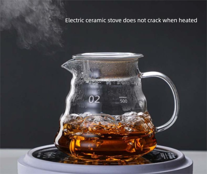360ml Borosilicate Glass Coffee Server - Heat Resistant "Cloud" Pour Over Carafe with Lid - Drip Coffee Sharing Pot for Home Baristas (1-2 Cups) โ image 2