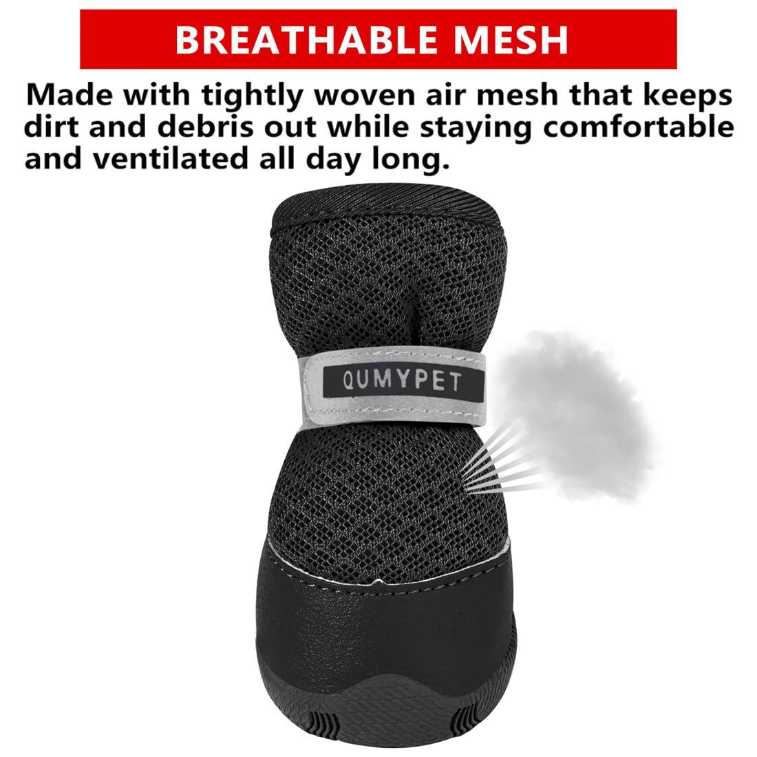 Dog Shoes for Small Dogs Hot Pavement Puppy Dog Boots & Paw Protectors | Small Medium Dog Summer Shoes, Soft Anti-Slip Rubber Sole, Mesh Breathable Dog Booties โ image 3
