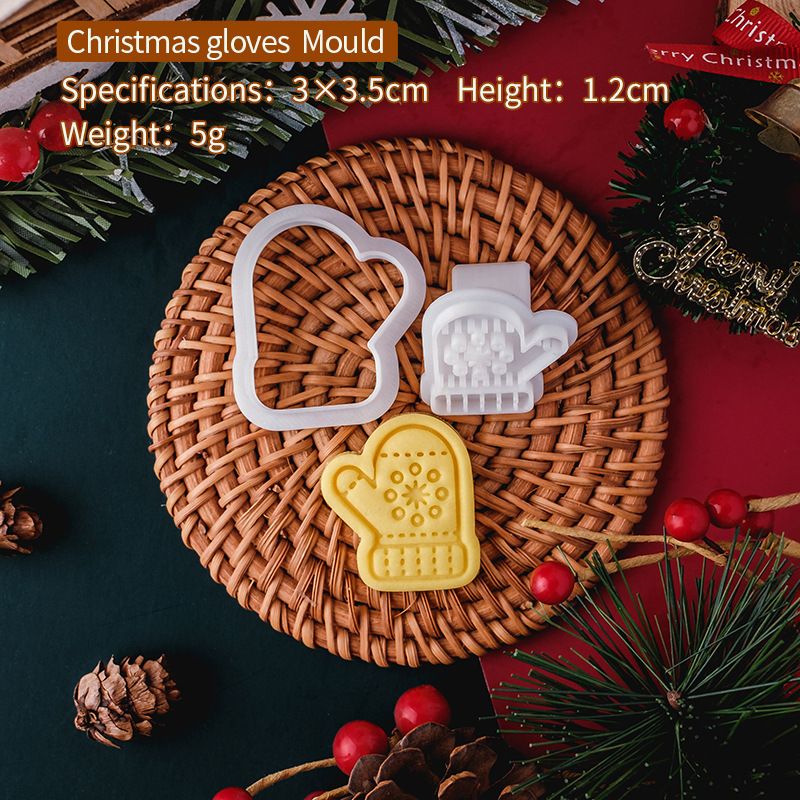 Cookie Cutters Set, 5 Pcs Cookie Cutter with Plunger Stamps, Cute Cookie Cutters for DIY Biscuit Snacks Cheese Baking โ image 2