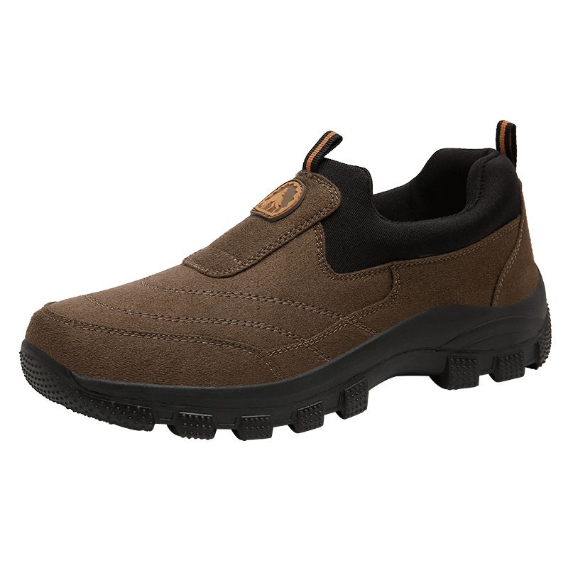 Men Slip On Hiking Shoes Waterproof Low Top Brown 46 โ image 5