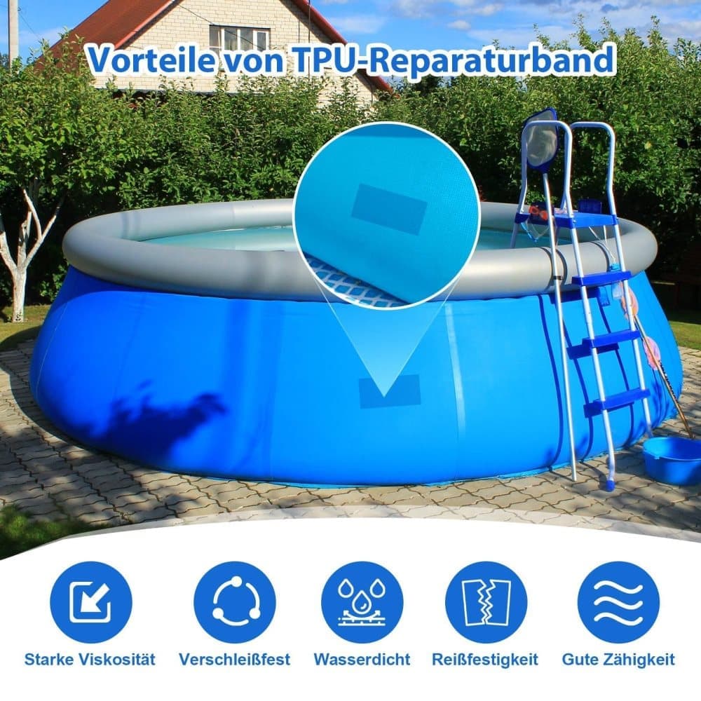 Waterproof Repair Tape 7 cm x 100 cm, Self Adhesive Pool Repair and Sealing Tape โ image 2