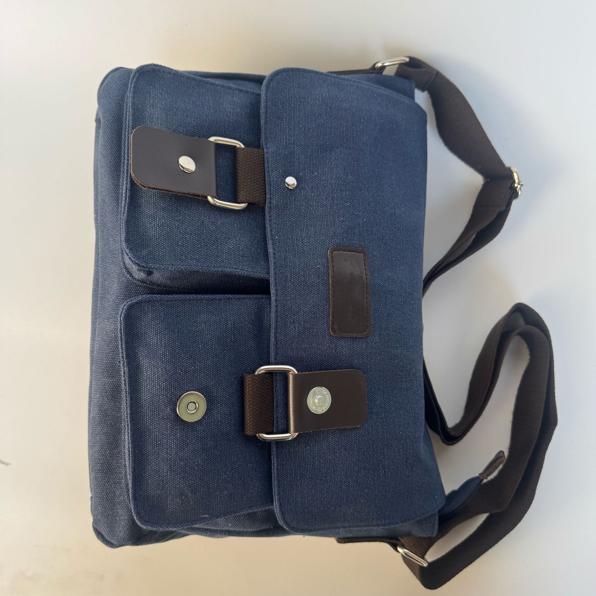 Messenger Bag for Men, Canvas Satchel Shoulder Bag Vintage Crossbody Laptop Bag, Travel Crossbody Purse Briefcase Business Bag for Laptop — image 5