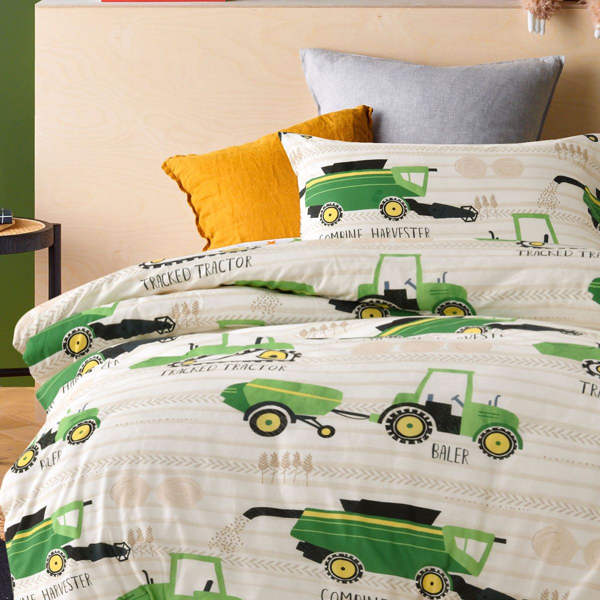 Happy Kids Country Harvest Washed Quilt Cover Set Single — image 3