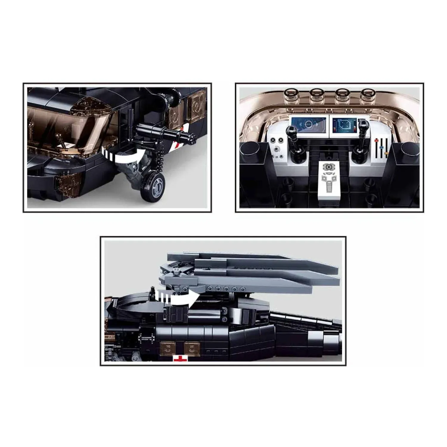 Sluban B1012 Model Kit UH60 Black Hawk Medical Rescue Helicopter US Army MEDEVAC Air Force Military Building Blocks DIY โ image 4