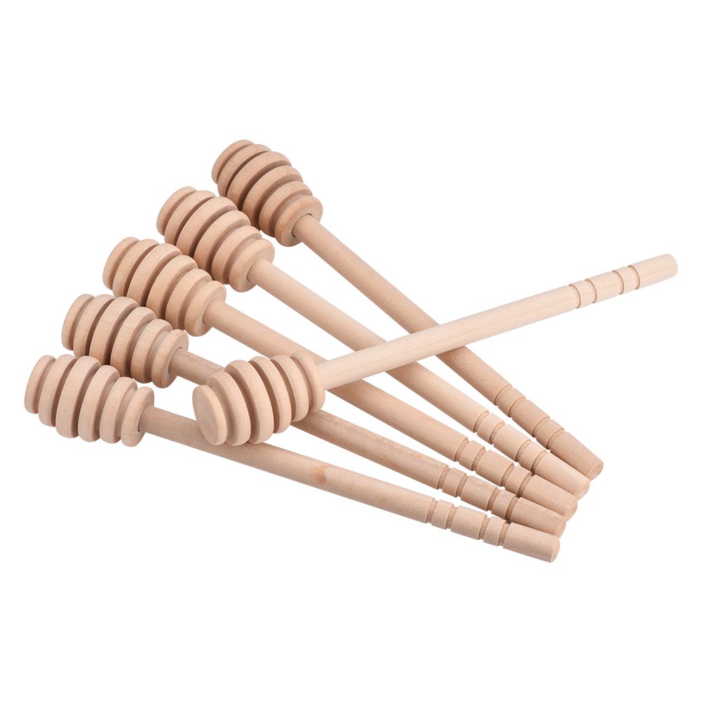 50Pcs/set Household Wooden Jam Honey Dipper Jar Dispensing Collecting Stirring Rod Stick 16cm — image 2