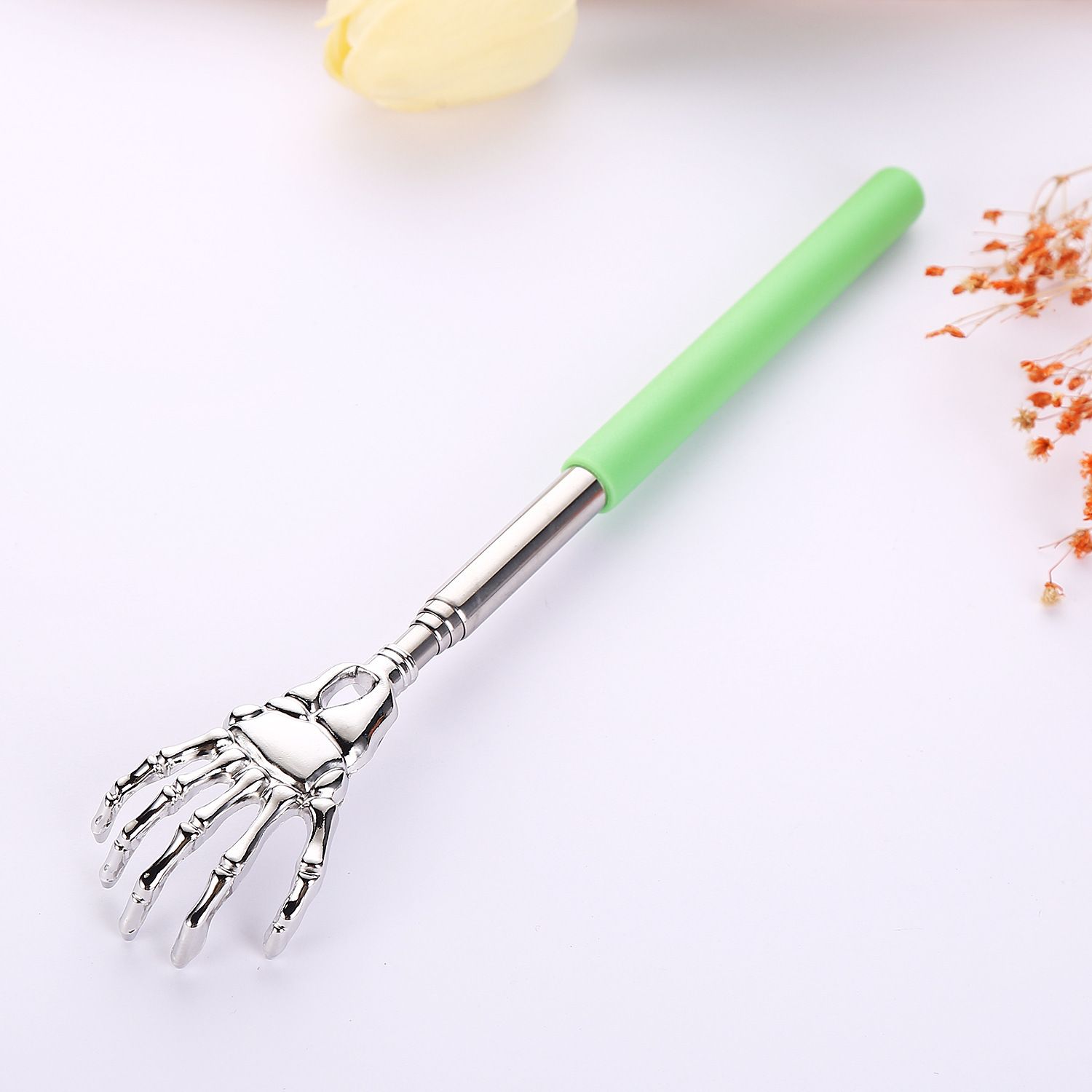 2 Pack Portable Extendable Back Scratcher,Stainless Steel Telescoping Back Scratcher for Both Human and Pets — image 5