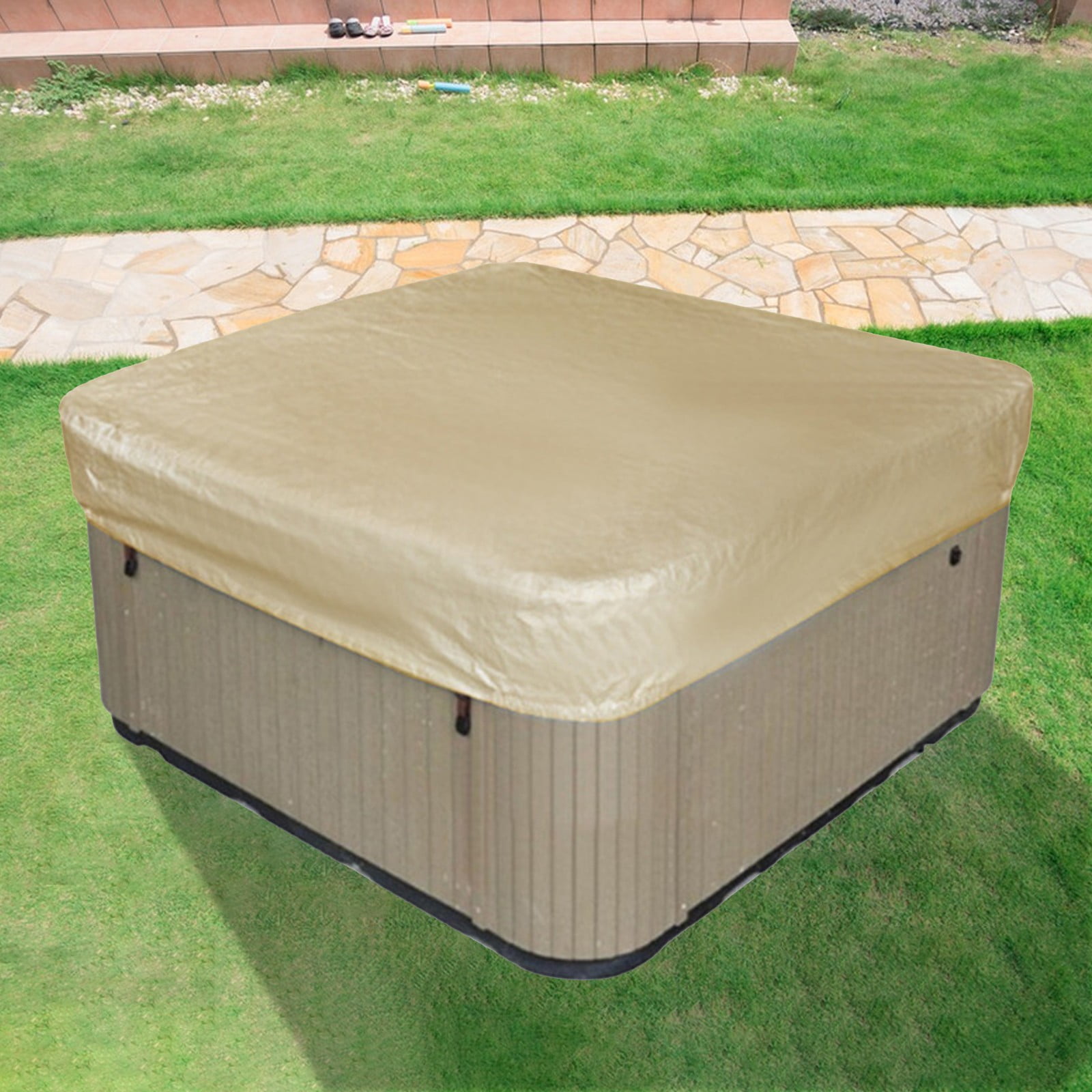 Square Hot Tub Cover - Outdoor Heavy Duty Protector for Patio Spas and Swimming Pools, Hard Covers For Hot Tub Waterproof Dust, Grey, 207 x 30 cm — image 6