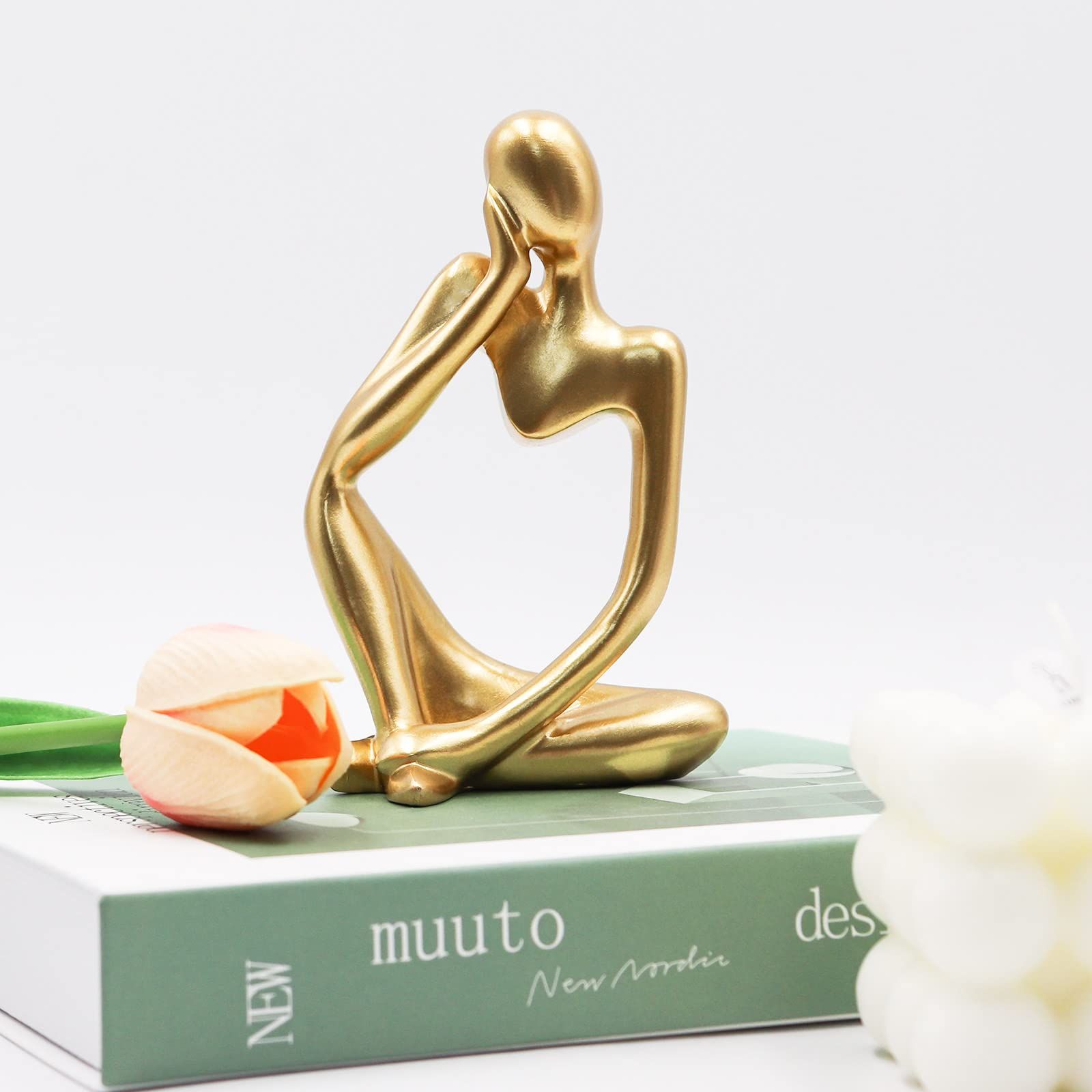 Thinker Statues and Sculptures, Resin Thinker Statue Ornaments, Abstract Style Sculptures, Housewarming Gifts — image 2
