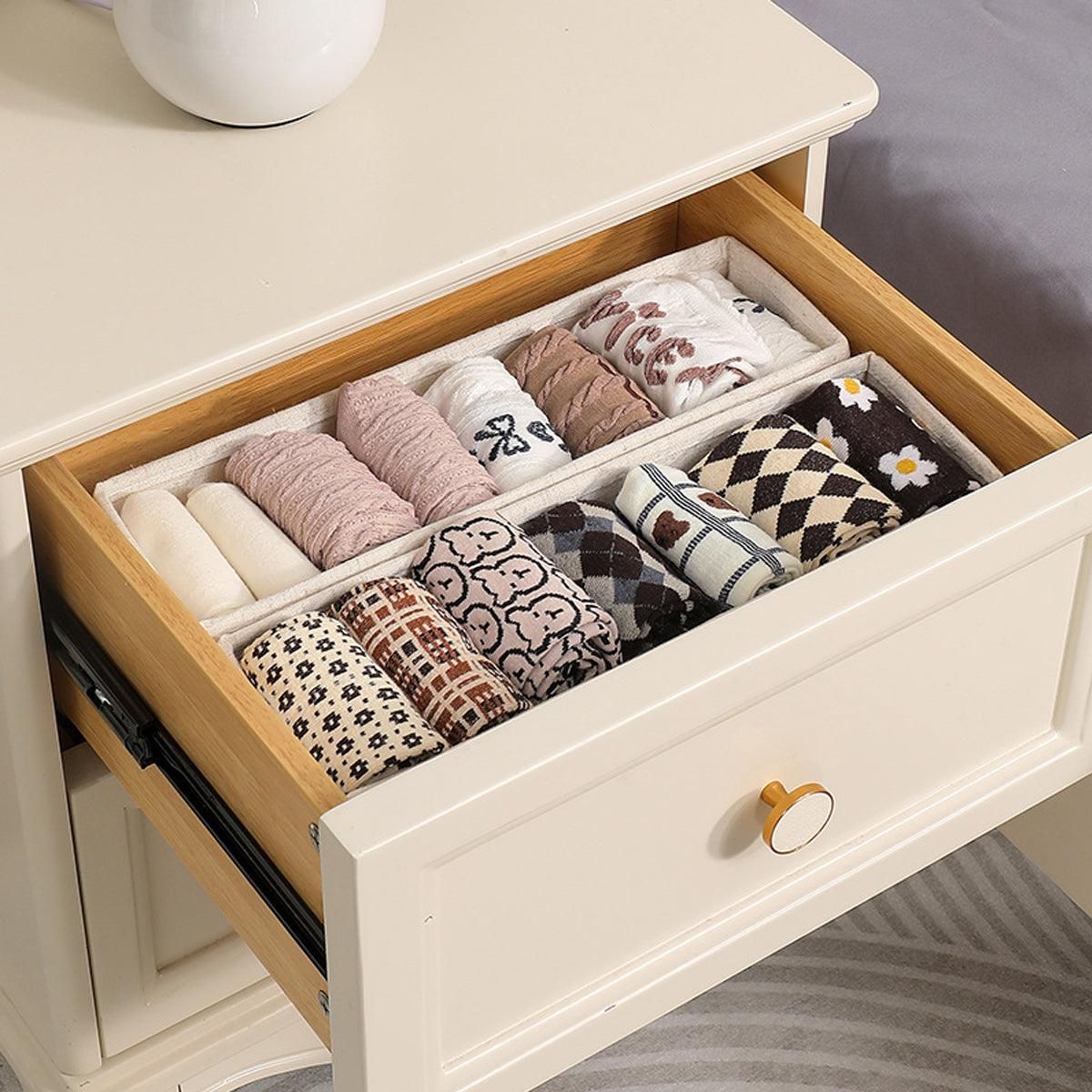 6pcs Foldable Socks Underwear Storage Basket Portable Drawer Organizer Box β image 4