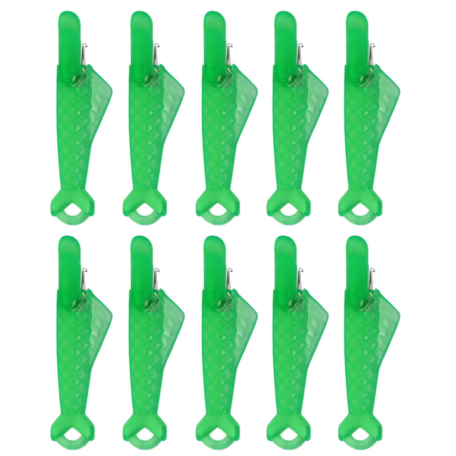 5 Piece Sewing Machine Needle Threaders, automatic fish mouth threader tool for quick machine sewing and embroidery, Green