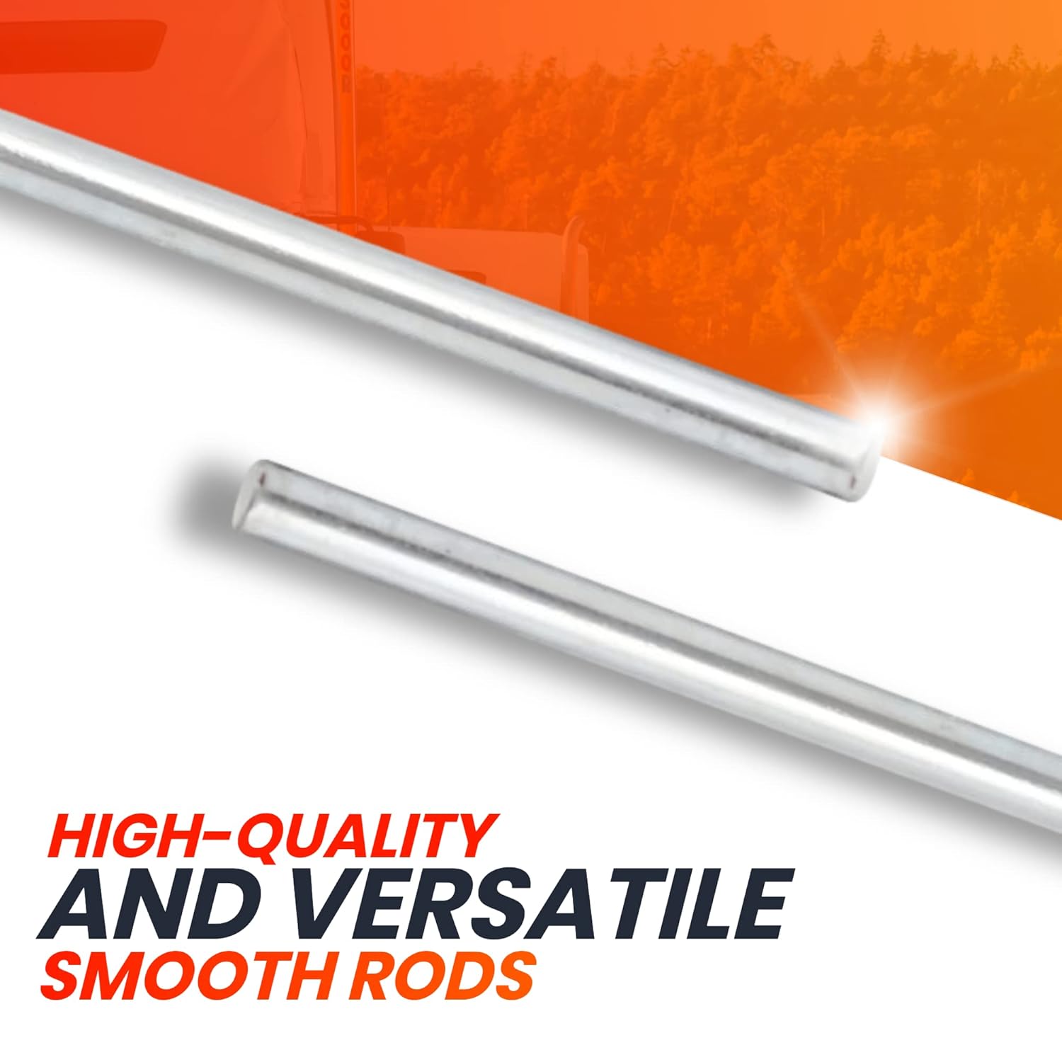 (2+4 Pack) 5/8" x 36" Zinc Plated Steel Rods and 5/8" Bore Solid Steel Shaft Collars, for Use as an Axle Shaft on Hand Trucks Dollies Wagons Wheelbarrows — image 4