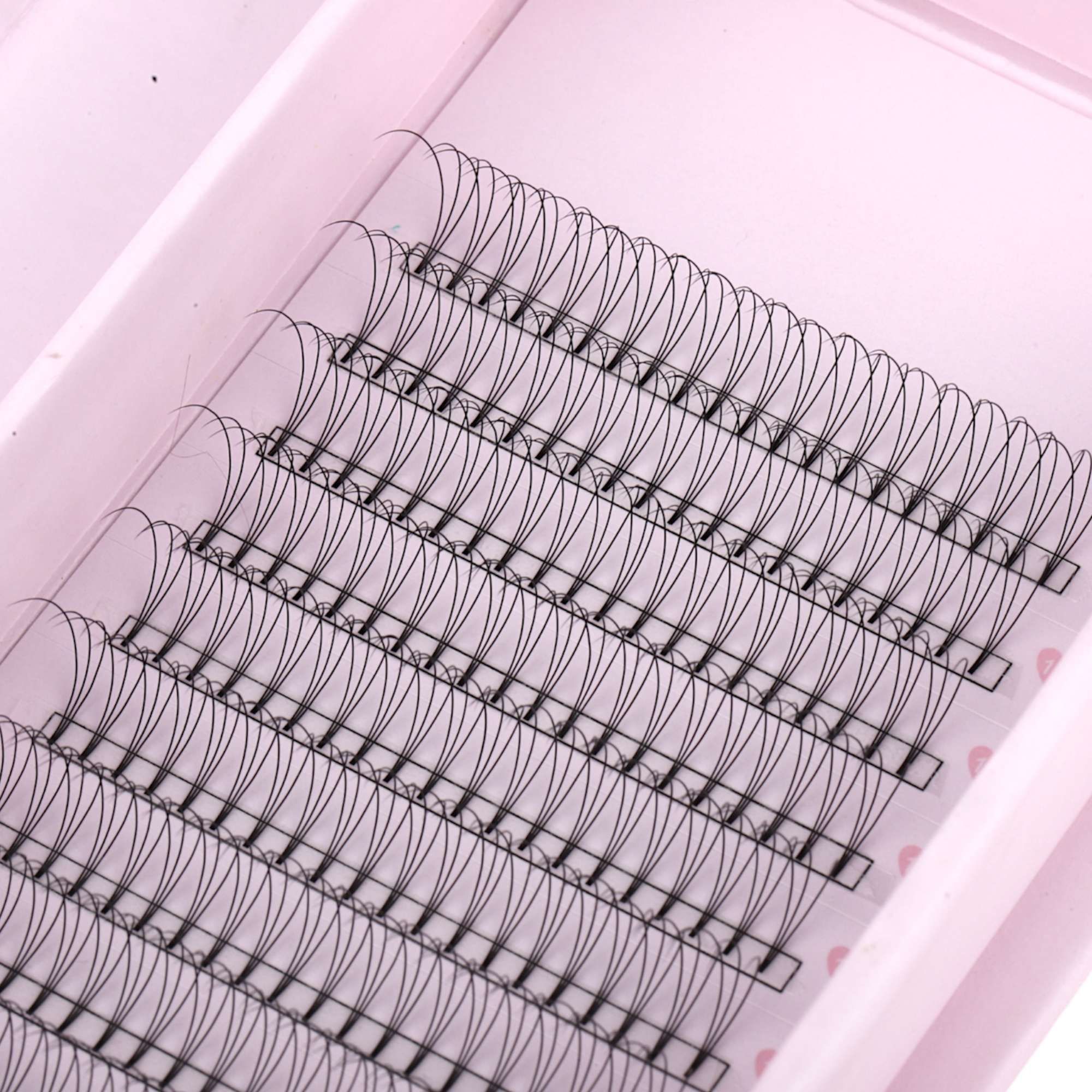 Miosh Eyelash Extensions - 3D Premade Volume Short Stem Eye Lash 0.10 / D CURL — image 3